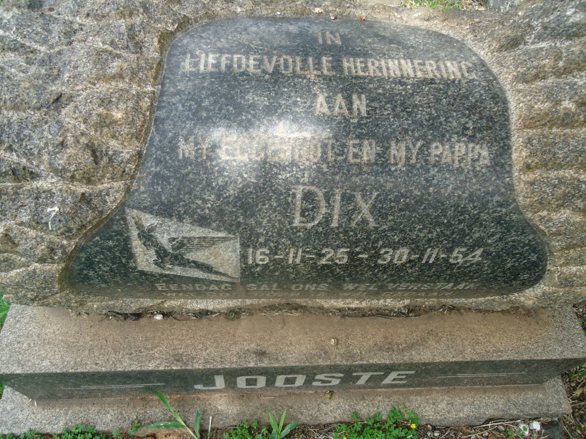 JOOSTE Dix 1925-1954