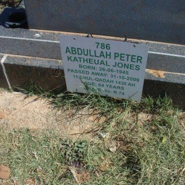 JONES Abdullah Peter Katheual 1945-2009