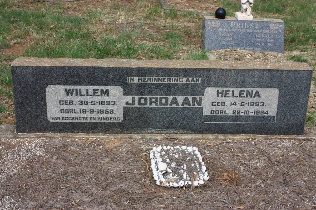 JORDAAN Willem 1893-1958 &amp; Helena 1893-1984