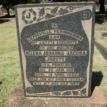 JOOSTE Helena Johanna Jacoba nee PRINSLOO 1911-1942