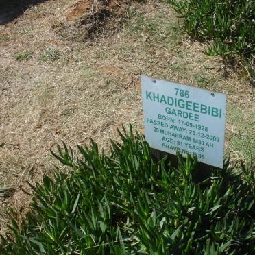 KARDEE Khadigeebibi 1928-2009