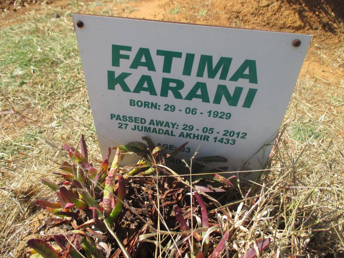 KARANI Fatima 1929-2012