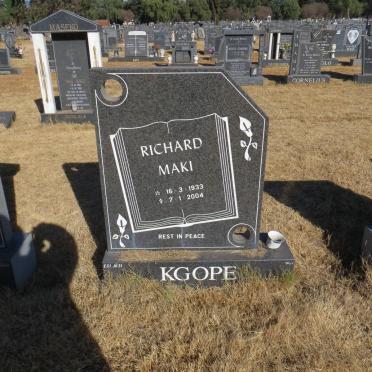 KGOPE Richard Maki 1933-2004