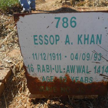 KHAN Essop A. 1911-1993