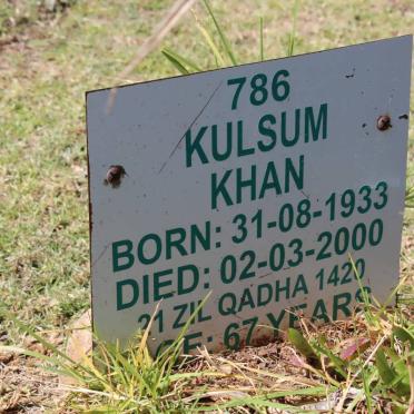 KHAN Kulsum 1933-2000