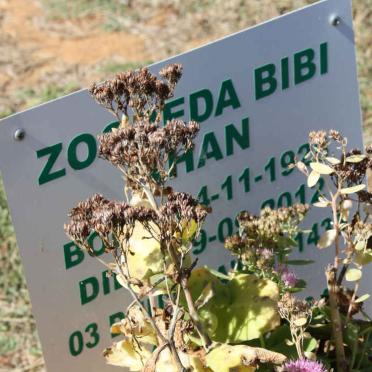 KHAN Zo??eda Bibi 192?-2012