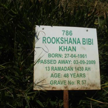 KHAN Rookshana bibi 1961-2009