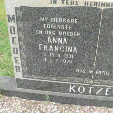 KOTZÉ Anna Francina 1931-1974
