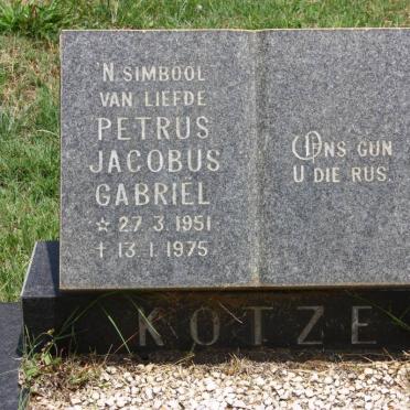 KOTZE Petrus Jacobus Gabriël 1951-1975