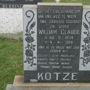 KOTZE William Claude 1934-1976