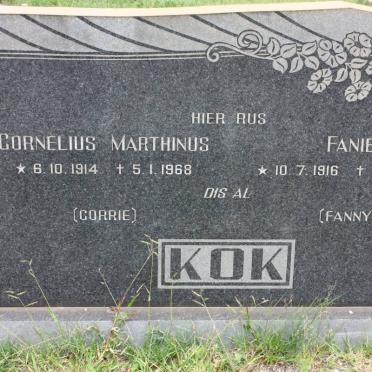 KOK Cornelius Marthinus 1914-1968 &amp; Fanie 1916-1975