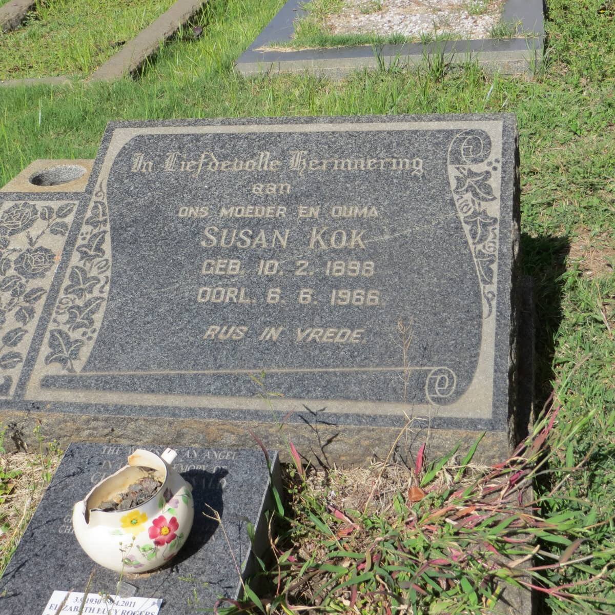 KOK Susan 1898-1966 :: ROGERS Elizabeth Lucy 1930-2011