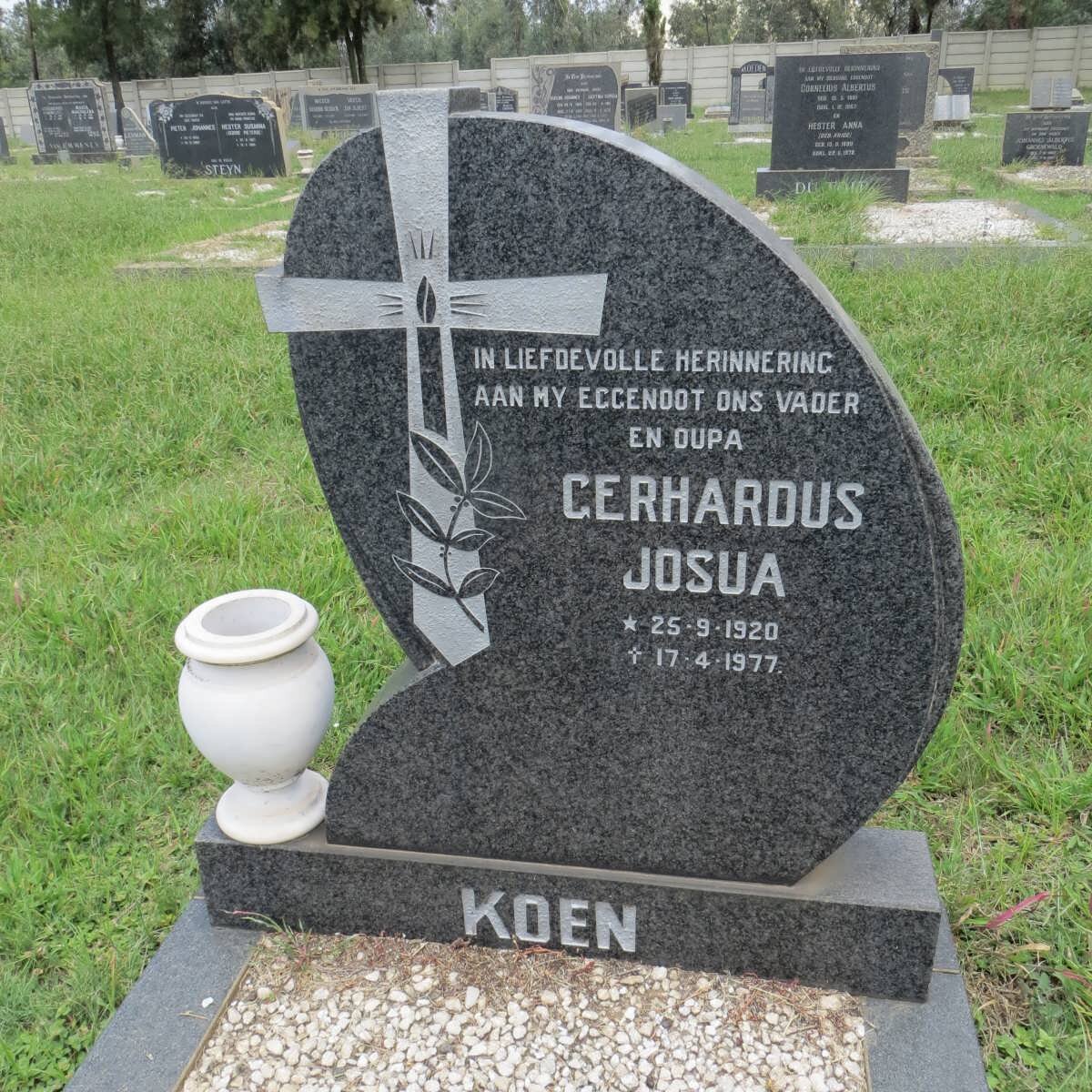 KOEN Gerhardus Josua 1920-1977