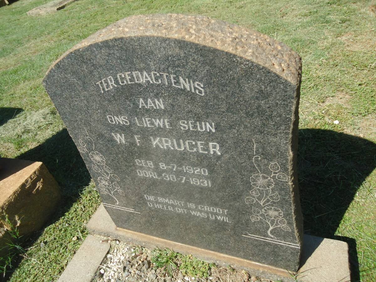 KRUGER W.F. 1920-1931