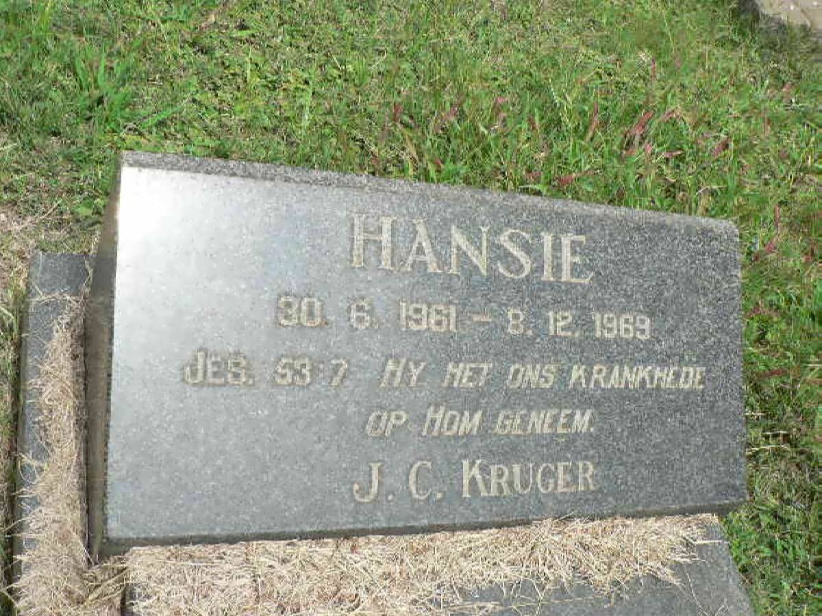 KRUGER Hansie 1961-1969