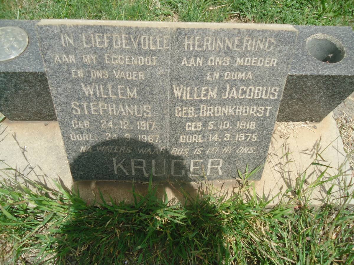 KRUGER Willem Stephanus 1917-1967 &amp; Willem Jacobus BRONKHORST 1918-1975
