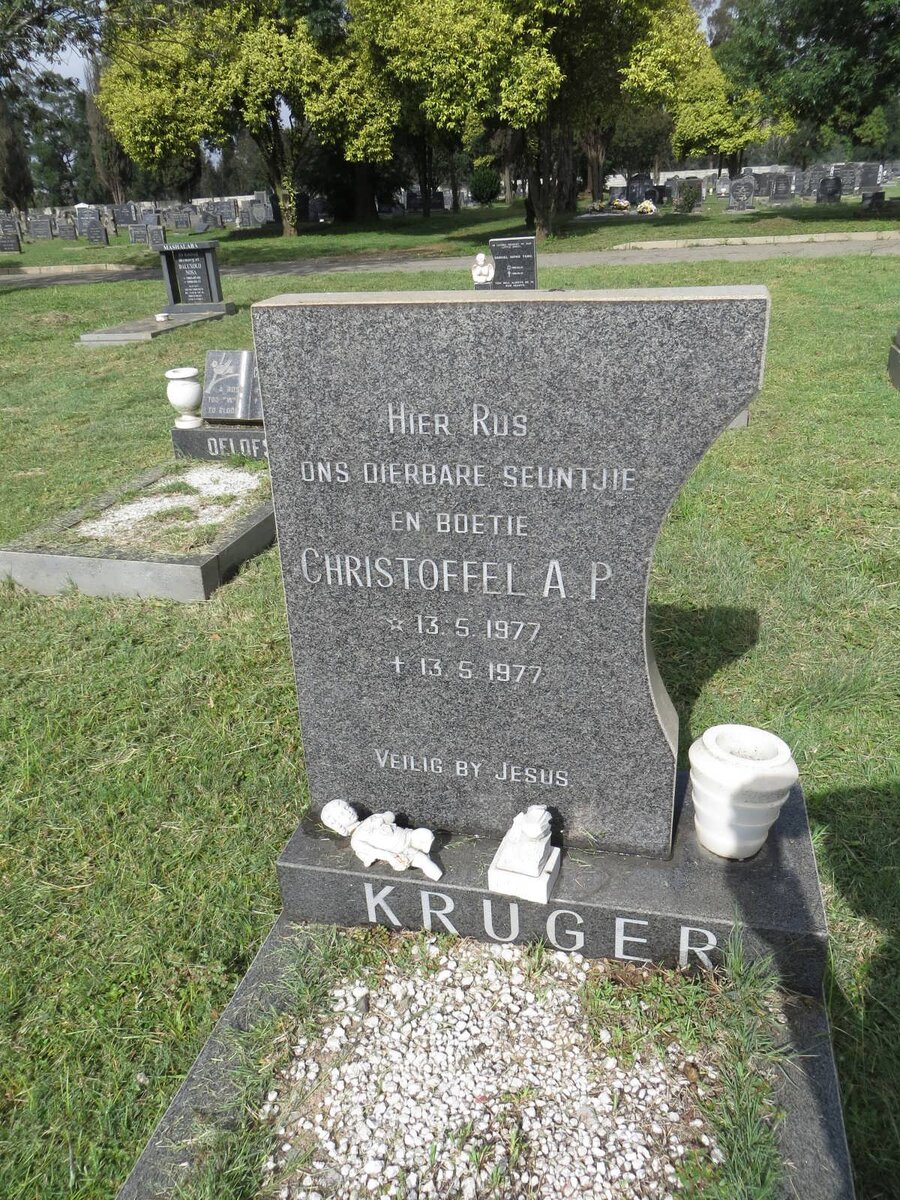 KRUGER Christoffel A.P. 1977-1977