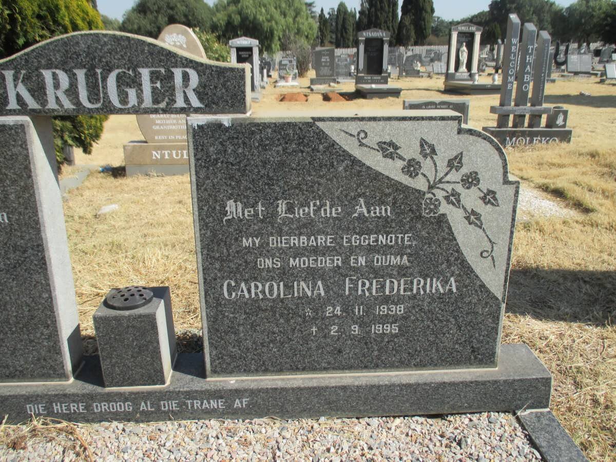 KRUGER Carolina Frederika 1938-1995