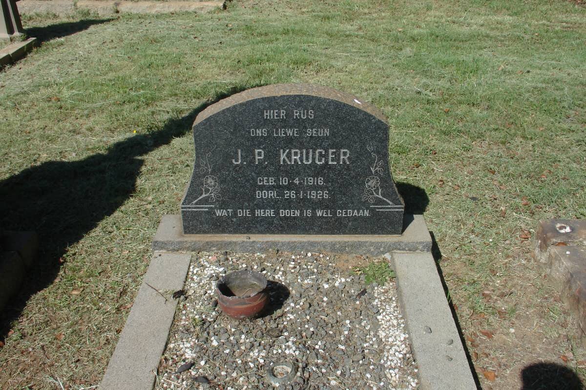 KRUGER J.P. 1916-1926