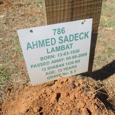 LAMBAT Ahmed Sadeck 1936-2009