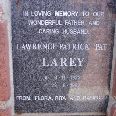 LAREY Lawrence Patrick 1922-1997