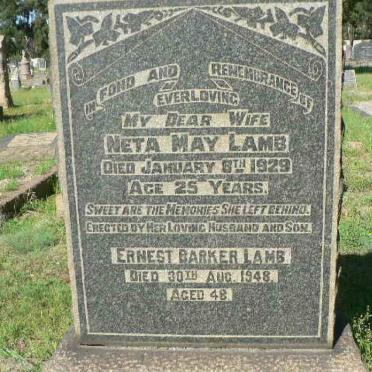 LAMB Ernest Barker -1948 &amp; Neta May -1929