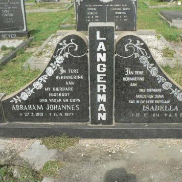 LANGERMAN Abraham Johannes 1910-1977 &amp; Isabella 1914-2011