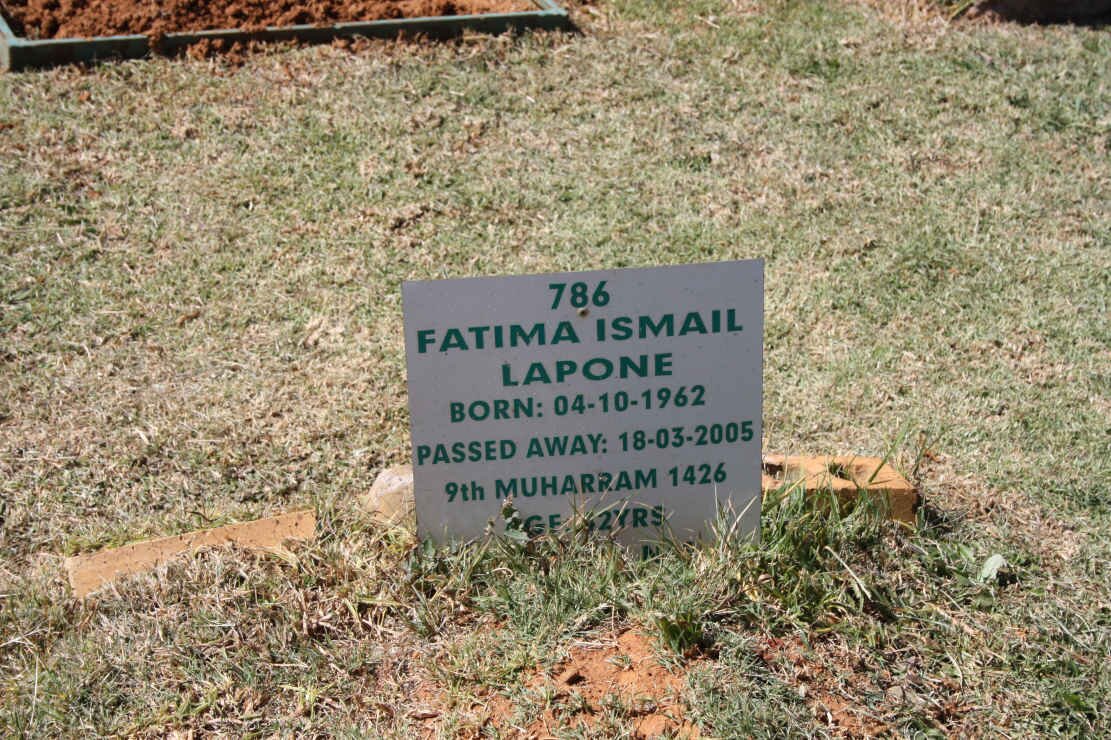 LAPONE Fatima Ismail 1962-2005