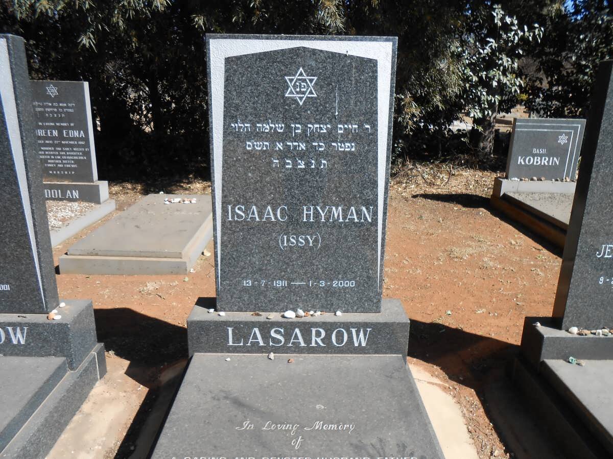 LASAROW Isaac Hyman 1911-2000