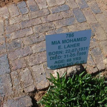 LAHER Mia Mohamed E. 1931-1999