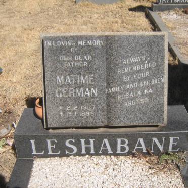 LESHABANE Matime German 1937-1995