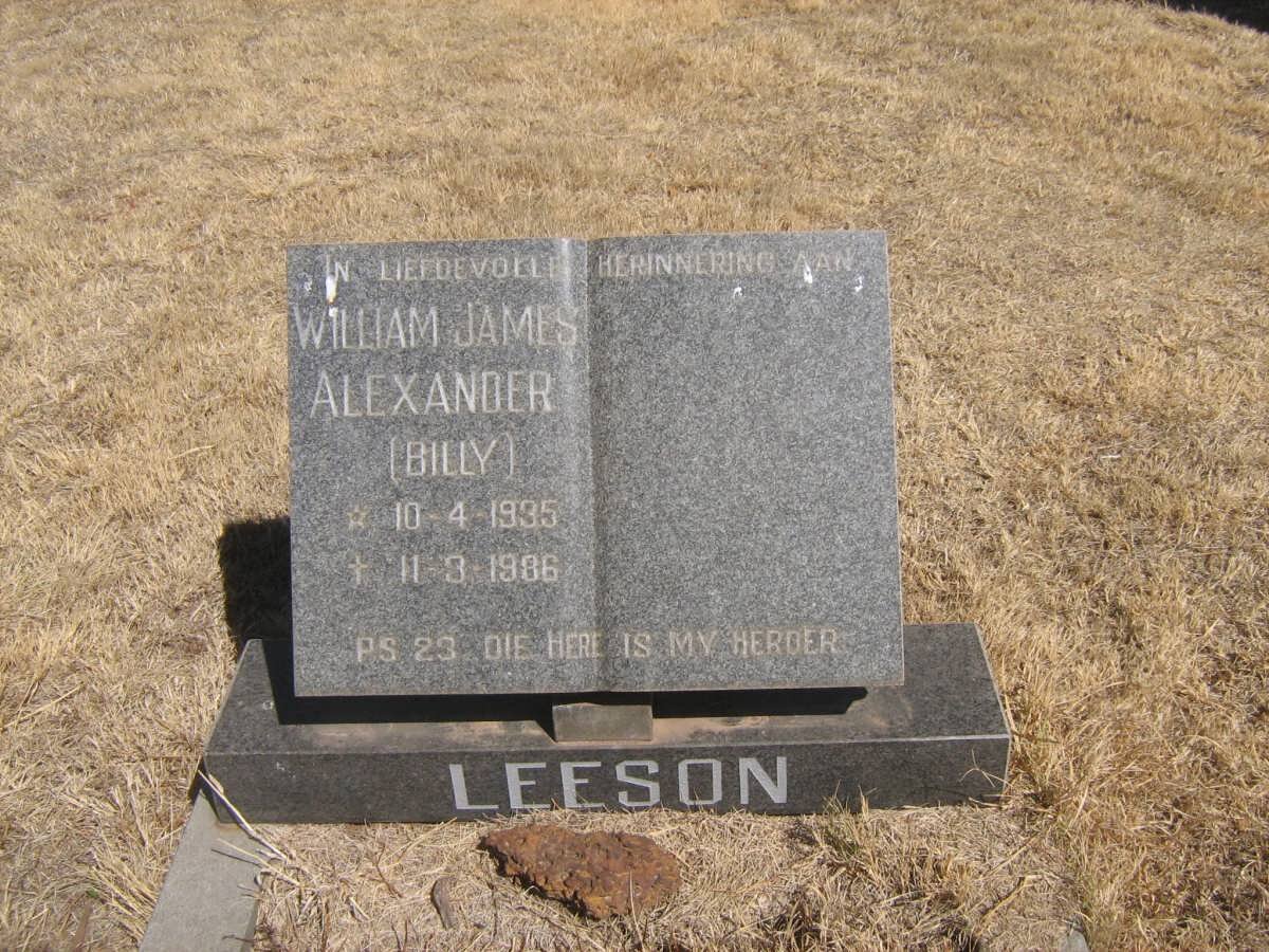 LEESON William James Alexander 1935-1986