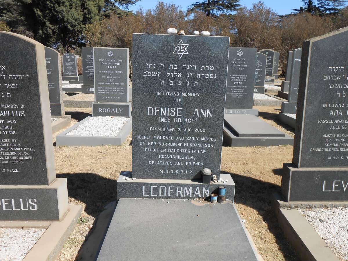 LEDERMAN Denise Ann nee GOLACH -2002