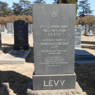 LEVY Marguerite nee RITSON -1957