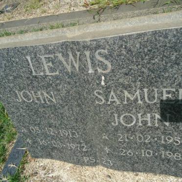 LEWIS John 1913-1972 :: LEWIS Samuel John 1958-1986