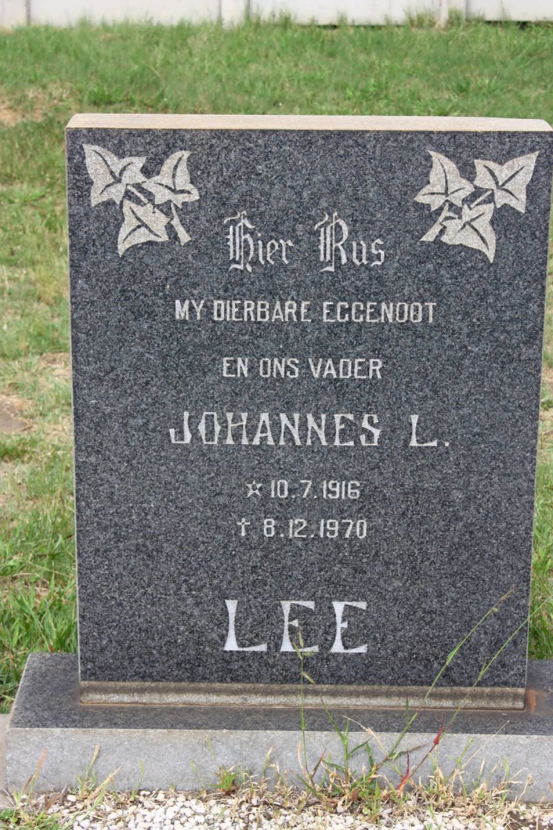 LEE Johannes L. 1916-1970