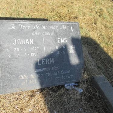LERM Johan 1927-1981 &amp; Ems 1932-1983