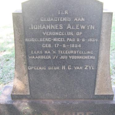 LINDE Johannes Alewyn, v.d. 1894-1934