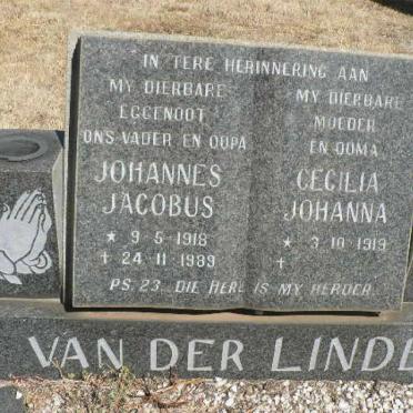 LINDE Johannes Jacobus, van der 1918-1989 &amp; Cecilia Johanna 1919-
