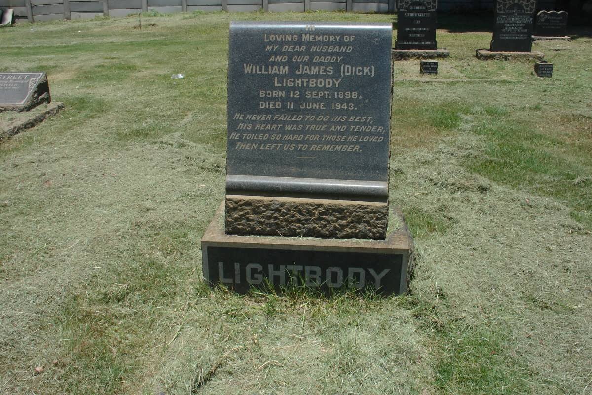 LIGHTBODY William James 1898-1943