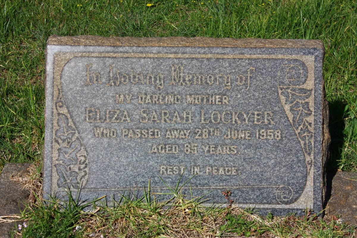 LOCKYER Eliza Sarah -1958