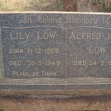 LOW Alfred John -1938 &amp; Lily 1868-1949