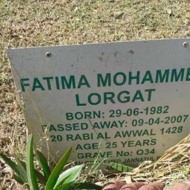 LORGAT Fatima Mohammed 1982-2007