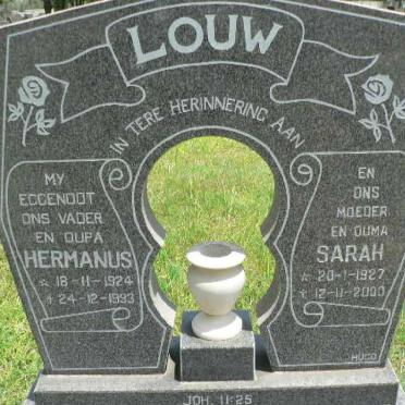 LOUW Hermanus 1924-1993 &amp; Sarah 1927-2000