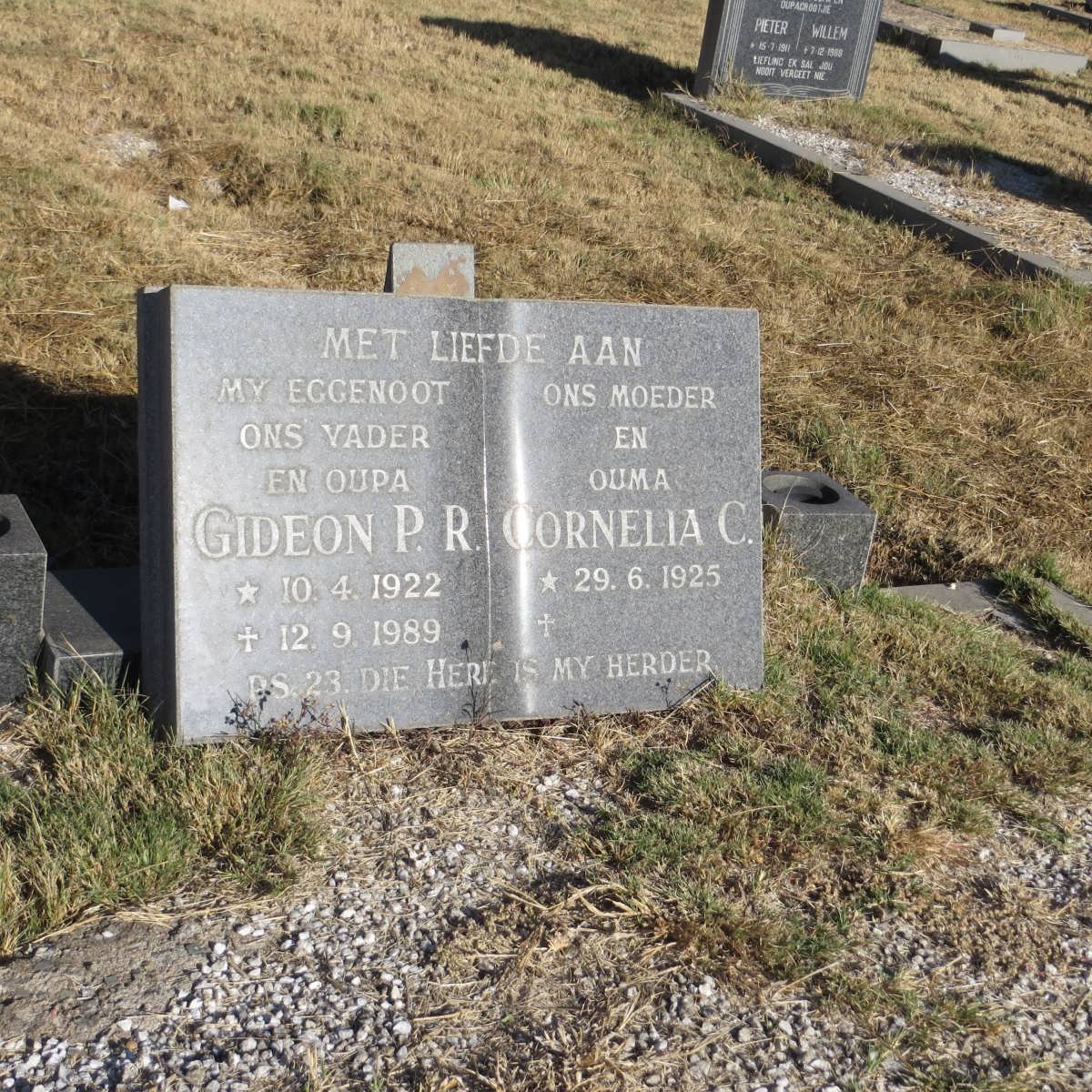 LUBBE Gideon P.R. 1922-1989 &amp; Cornelia C. 1925-