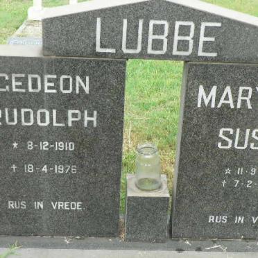 LUBBE Gedeon Rudolph 1910-1976 &amp; Mary An Susan 1912-1984