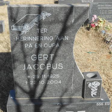 LUBBE Gert Jacobus 1925-2004