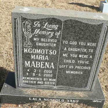 MABENA Kgomotso Maria 2001-2002