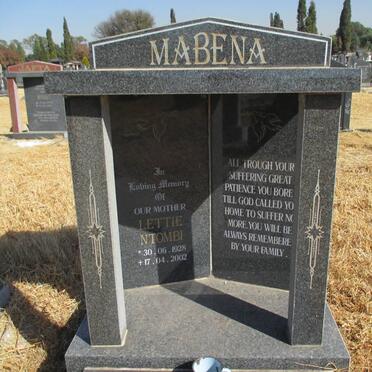 MABENA Lettie Ntombi 1928-2002