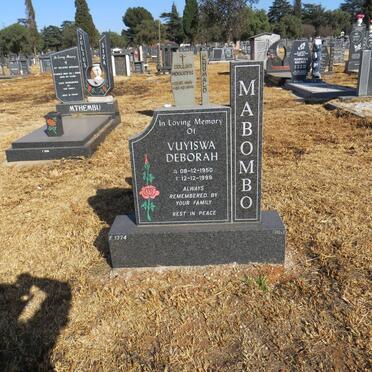 MABOMBO Vuyiswa Deborah 1950-1999